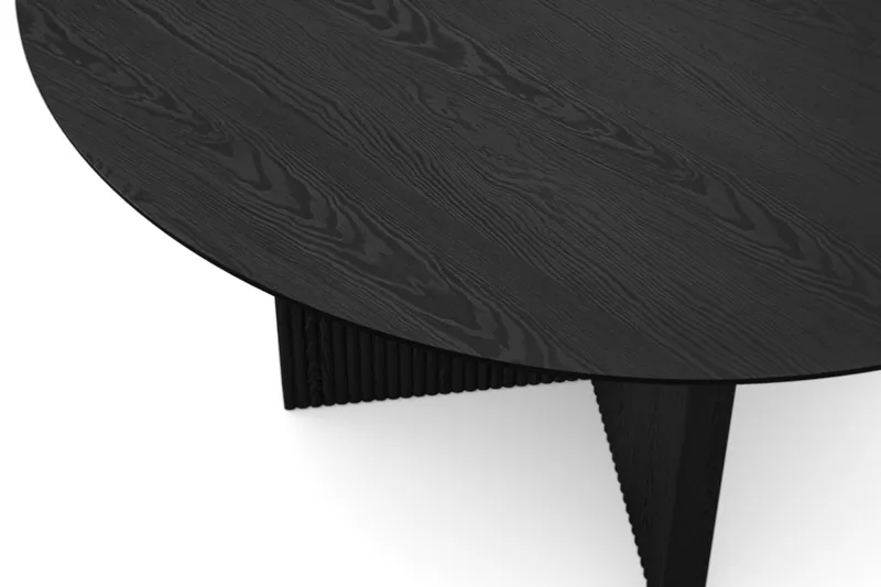 Edda Runt Matbord 150cm Fanér - Svart - Möbler - Matplats - Matbord & köksbord