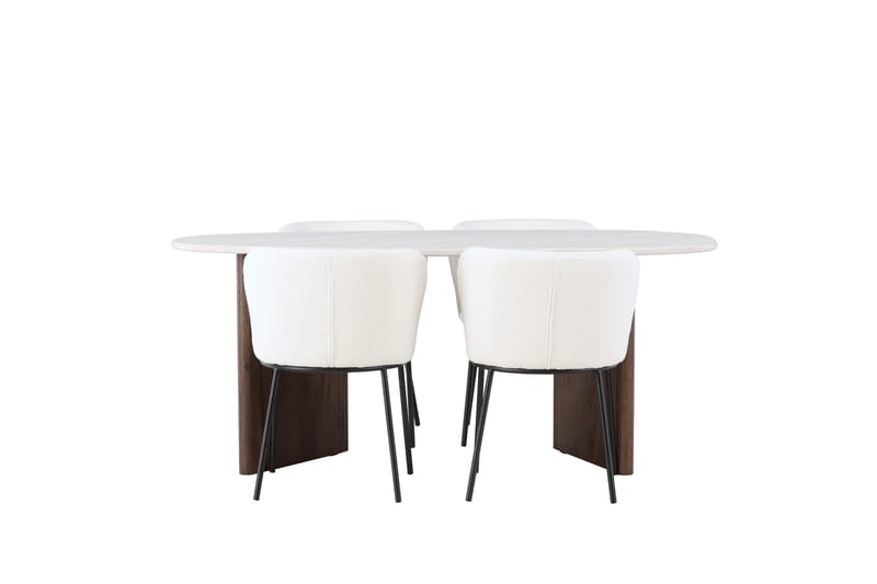 Edina Matgrupp 180 cm Oval med 4 Edina Stolar - Möbler - Matplats - Matgrupp & matbord med stolar