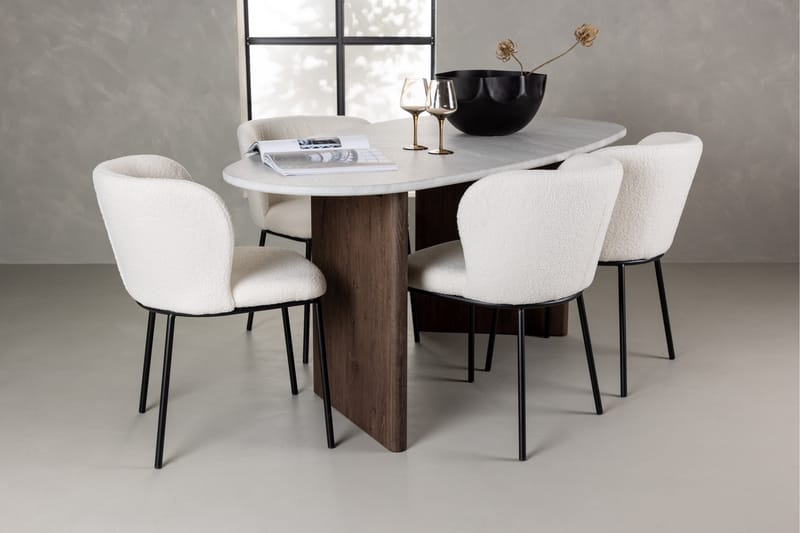 Edina Matgrupp 180 cm Oval med 4 Edina Stolar - Möbler - Matplats - Matgrupp & matbord med stolar