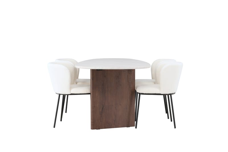 Edina Matgrupp 180 cm Oval med 4 Edina Stolar - Möbler - Matplats - Matgrupp & matbord med stolar