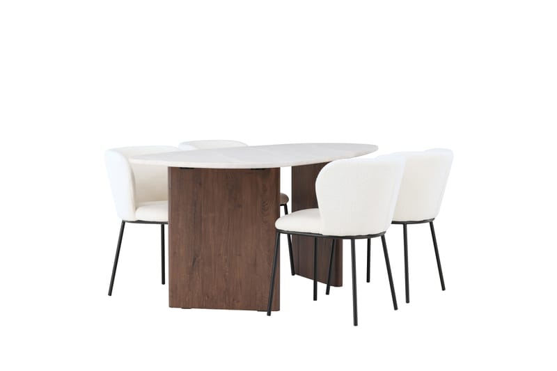 Edina Matgrupp 180 cm Oval med 4 Edina Stolar - Möbler - Matplats - Matgrupp & matbord med stolar