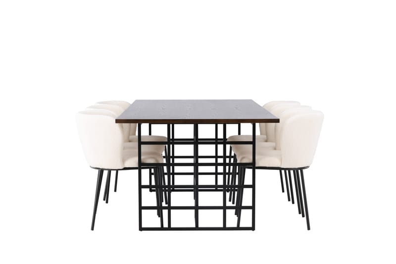 Edina Matgrupp 220 cm Rektangulär med 6 Edina Stolar - Möbler - Matplats - Matgrupp & matbord med stolar