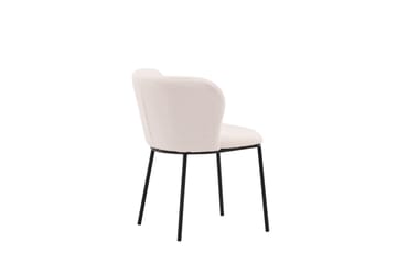 Edina Matstol i Bouclé med Metallben - Offwhite - Möbler - Matplats - Matstol & köksstol
