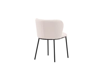 Edina Matstol i Bouclé med Metallben - Offwhite - Möbler - Matplats - Matstol & köksstol