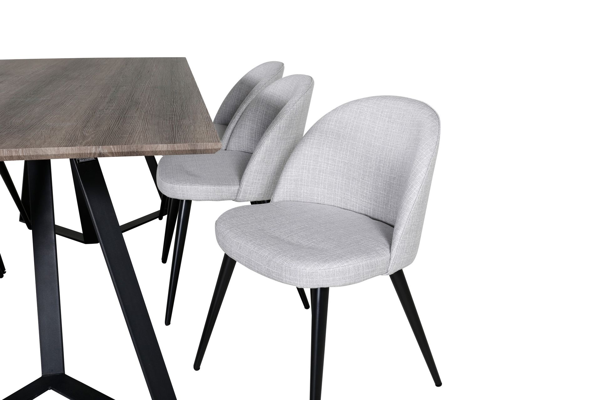 EDMUND Matgrupp 180 cm Rektangulär med 6 ABLANQUE Stolar - Möbler - Matplats - Matgrupp & matbord med stolar