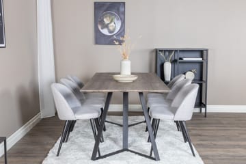 EDMUND Matgrupp 180 cm Rektangulär med 6 ABLANQUE Stolar - Möbler - Matplats - Matgrupp & matbord med stolar