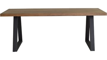 Eiken Stort Rektangulärt Matbord 200 cm i Trä med Ek- och Metallutseende - Brun - Möbler - Matplats - Matbord & köksbord