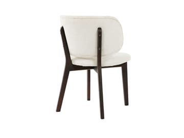 Eira Matstol och Köksstol i Trä med Rökt Ekutseende med Rundad Rygg och Tygsits - Beige - Möbler - Matplats - Matstol & köksstol