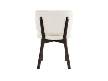 Eira Matstol och Köksstol i Trä med Rökt Ekutseende med Rundad Rygg och Tygsits - Beige - Möbler - Matplats - Matstol & köksstol