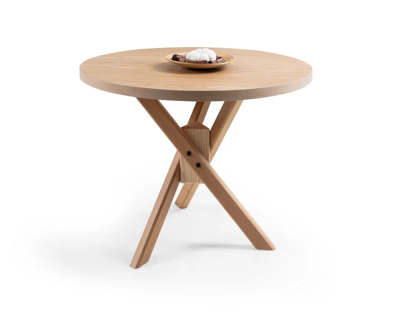 Elith Litet Runt Matbord 100 cm i Ek, Brun