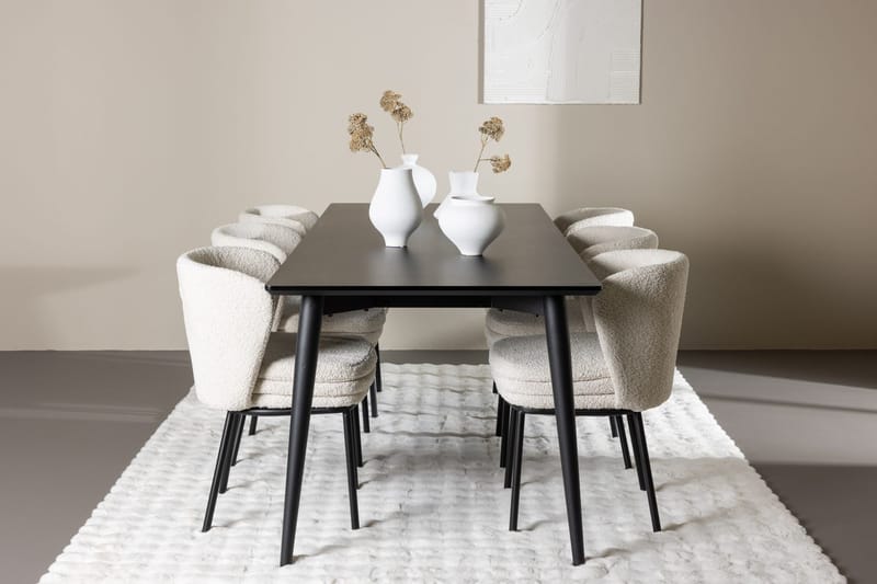 Ellis Matbord 230x85 cm med 6 Agnes Matstol