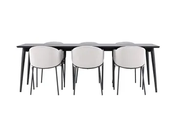 Ellis Matbord 230x85 cm med 6 Evelina Karmstol - Möbler - Matplats - Matgrupp & matbord med stolar
