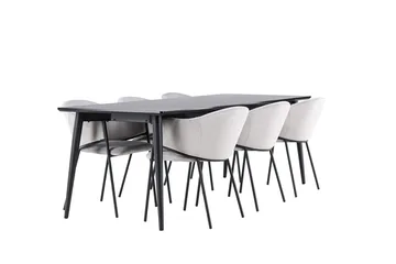 Ellis Matbord 230x85 cm med 6 Evelina Karmstol - Möbler - Matplats - Matgrupp & matbord med stolar