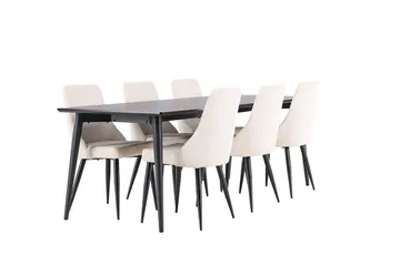 Ellis Matbord 230x85 cm med 6 Leone Matstol - Möbler - Matplats - Matgrupp & matbord med stolar
