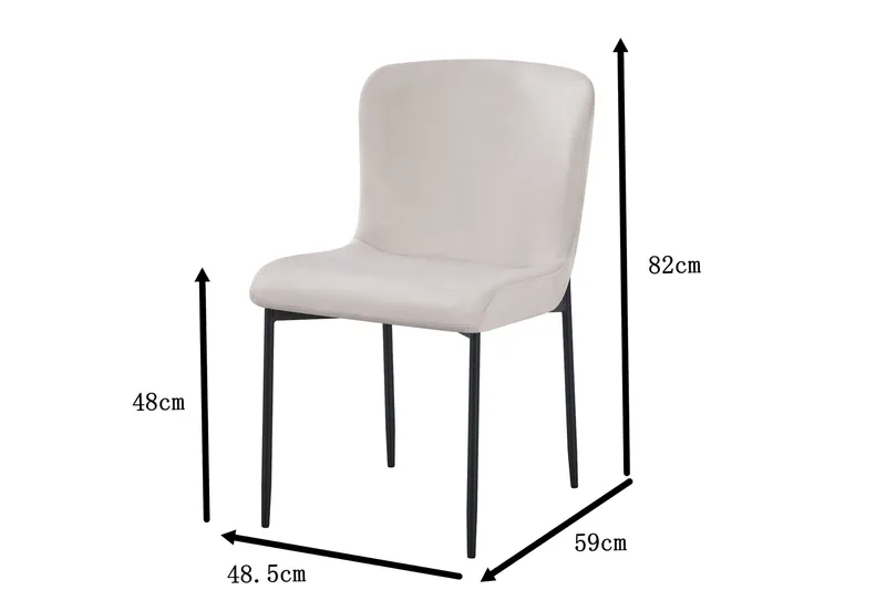 Elsie Matstol Sammet - Beige - Möbler - Matplats - Matstol & köksstol