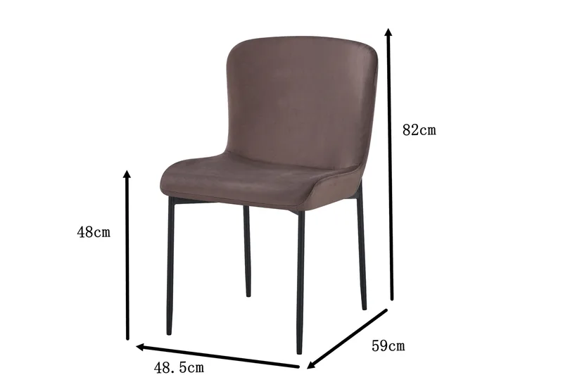 Elsie Matstol Sammet - Brun - Möbler - Matplats - Matstol & köksstol