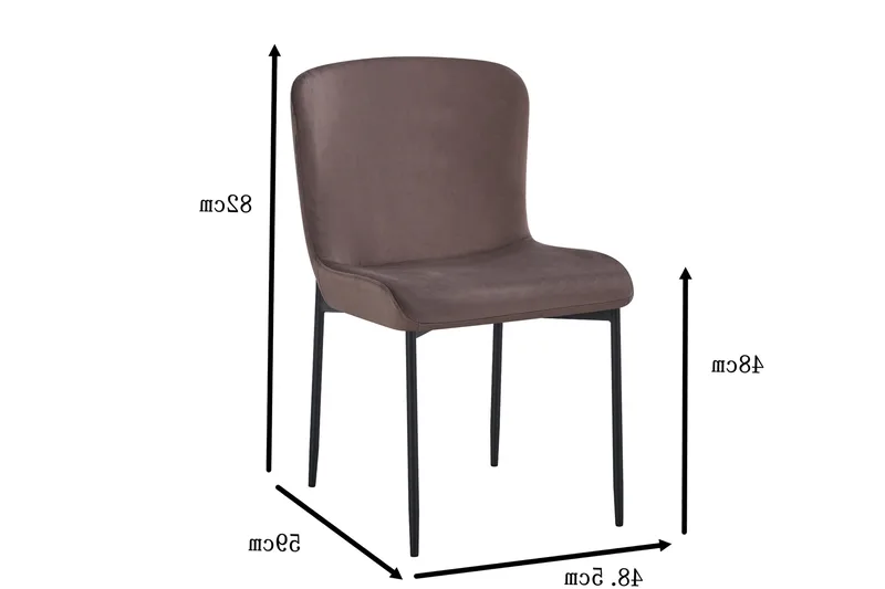 Elsie Matstol Sammet - Brun - Möbler - Matplats - Matstol & köksstol