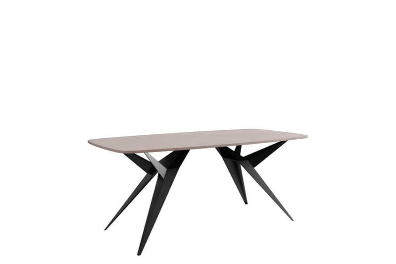 Elvora Matbord 160 cm Rektangulär, Beige/Svart