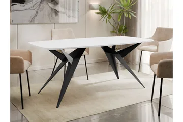 Elvora Matbord 160 cm Rektangulär - Vit - Möbler - Matplats - Matbord & köksbord