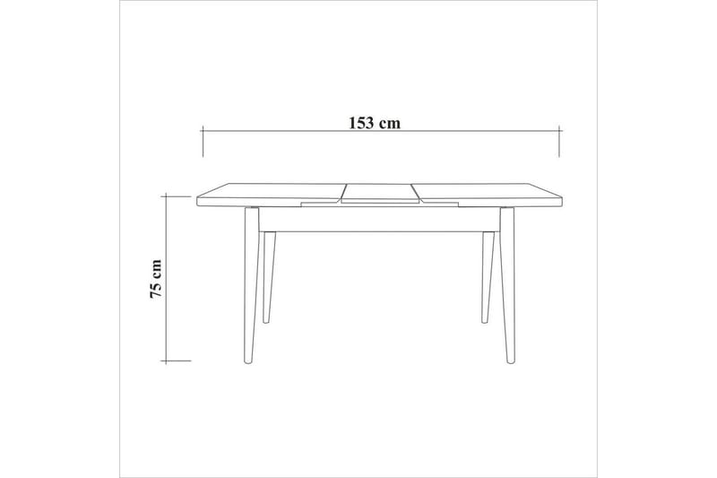 Ergene Matgrupp 120 cm Rektangulär - Natur/Blå - Möbler - Matplats - Matgrupp & matbord med stolar