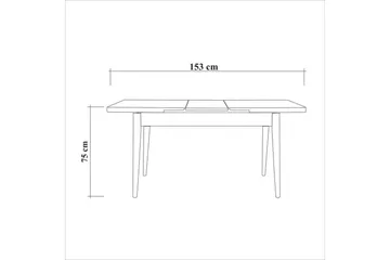 Ergene Matgrupp 120 cm Rektangulär - Natur/Grå - Möbler - Matplats - Matgrupp & matbord med stolar