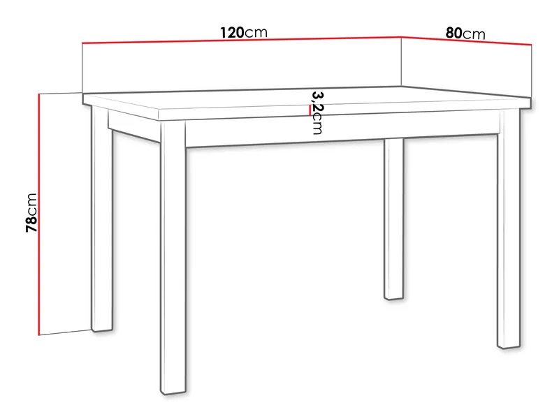 Ericka Matbord 120 cm Rektangulär - Vit/Brun - Möbler - Matplats - Matbord & köksbord
