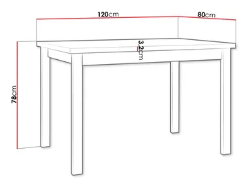 Ericka Matbord 120 cm Rektangulär - Vit/Brun - Möbler - Matplats - Matbord & köksbord