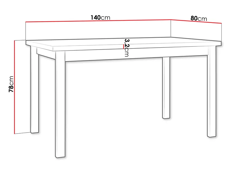 Ericka Matbord 140 cm Rektangulär - Vit/Brun - Möbler - Matplats - Matbord & köksbord