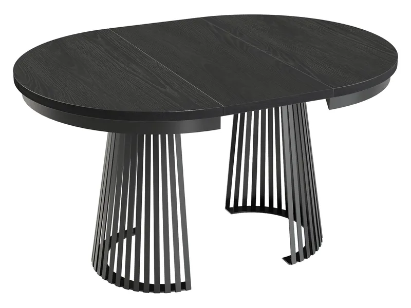 Erylan Matbord rund förlängningsbart 100-180 cm - svart, natur - Möbler - Matplats - Matbord & köksbord