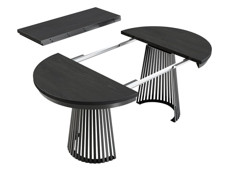 Erylan Matbord rund förlängningsbart 100-180 cm - svart, vit - Möbler - Matplats - Matbord & köksbord