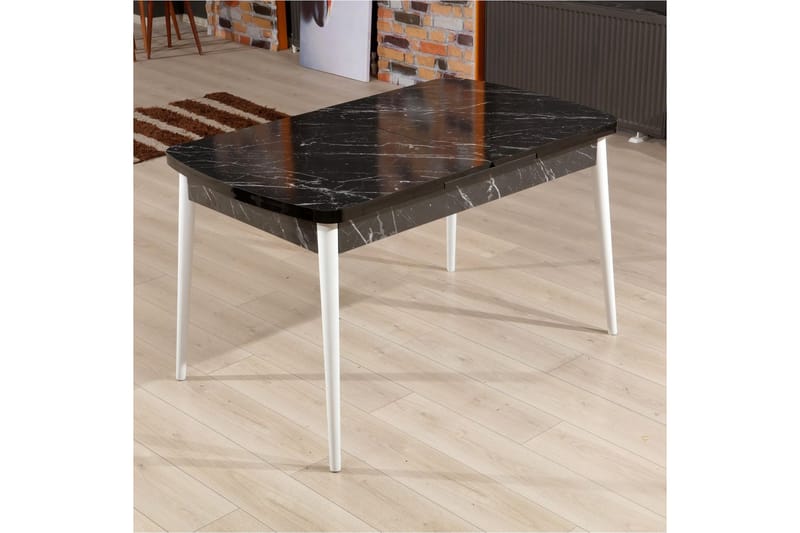 Eryon Matbord 132 cm Rektangulär - Svart/Vit - Möbler - Matplats - Matbord & köksbord