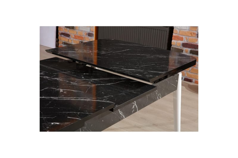 Eryon Matbord 132 cm Rektangulär - Svart/Vit - Möbler - Matplats - Matbord & köksbord