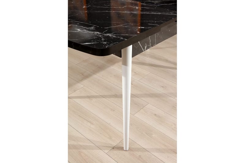 Eryon Matbord 132 cm Rektangulär - Svart/Vit - Möbler - Matplats - Matbord & köksbord