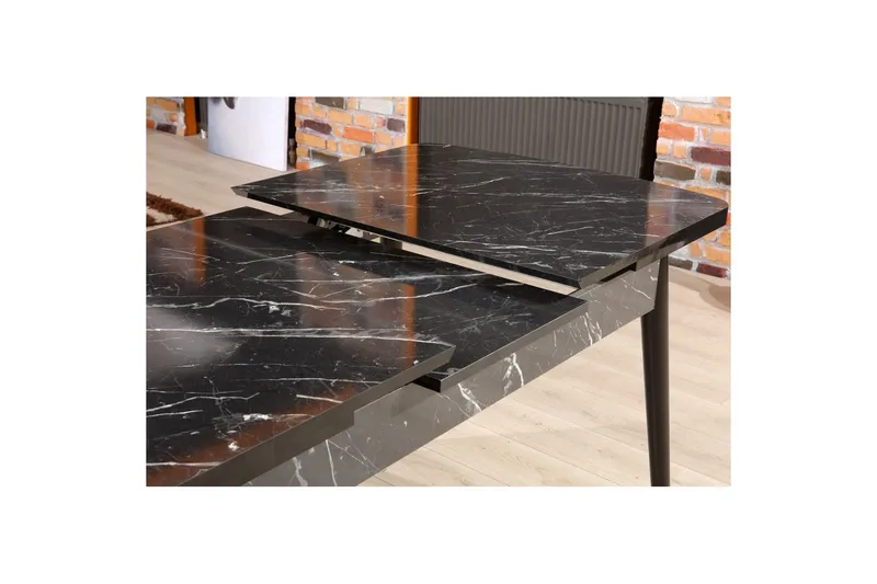 Eryon Matbord 132 cm Rektangulär - Svart/Vit - Möbler - Matplats - Matbord & köksbord