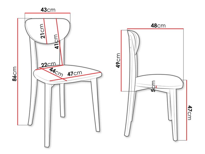 Esher Matstol - svart, grå - Möbler - Matplats - Matstol & köksstol