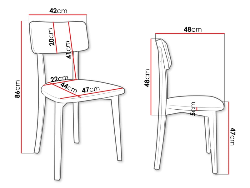 Esher Matstol - vit, beige - Möbler - Matplats - Matstol & köksstol