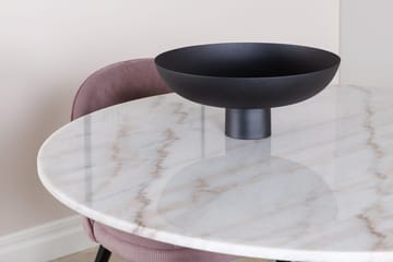 Estelle Matbord 106 cm Runt Marmor med 4 Velvet Matstol Manchester - Möbler - Matplats - Matgrupp & matbord med stolar
