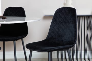 Estelle Matbord 106 cm Runt Marmor med 4 Polar Matstol - Möbler - Matplats - Matgrupp & matbord med stolar