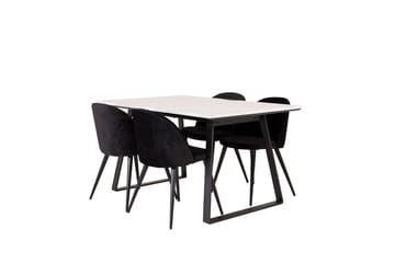 Estelle matbord med 4 Velvet Köksstol Sammet - Möbler - Matplats - Matgrupp & matbord med stolar