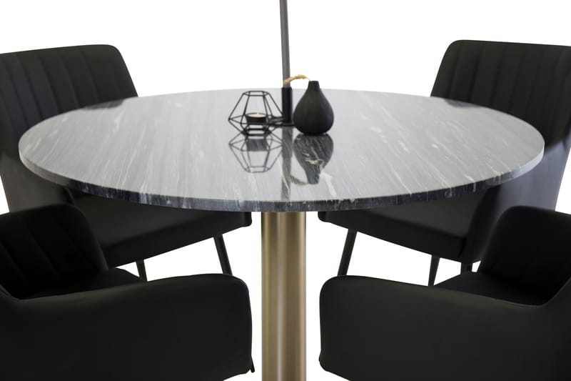Estelle Matgrupp 106 cm Rektangulär med 4 Comfort stolar - Svart - Möbler - Matplats - Matgrupp & matbord med stolar