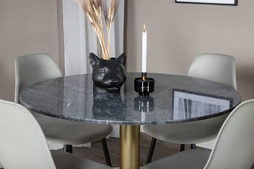 Estelle Matgrupp 106 cm Rund med 4 Polar stolar - Svart/Guld - Möbler - Matplats - Matgrupp & matbord med stolar