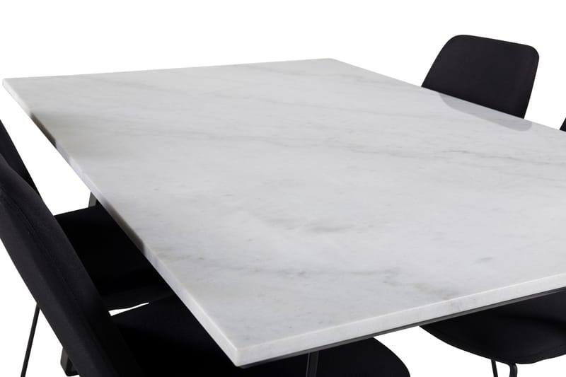 Estelle Matgrupp 140 cm Rektangulär med 4 Muce stolar - Svart - Möbler - Matplats - Matgrupp & matbord med stolar