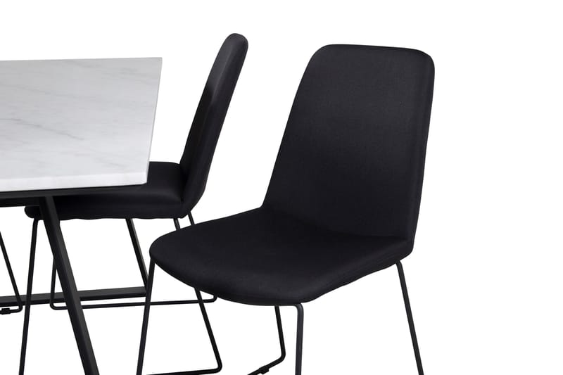 Estelle Matgrupp 140 cm Rektangulär med 4 Muce stolar - Svart - Möbler - Matplats - Matgrupp & matbord med stolar