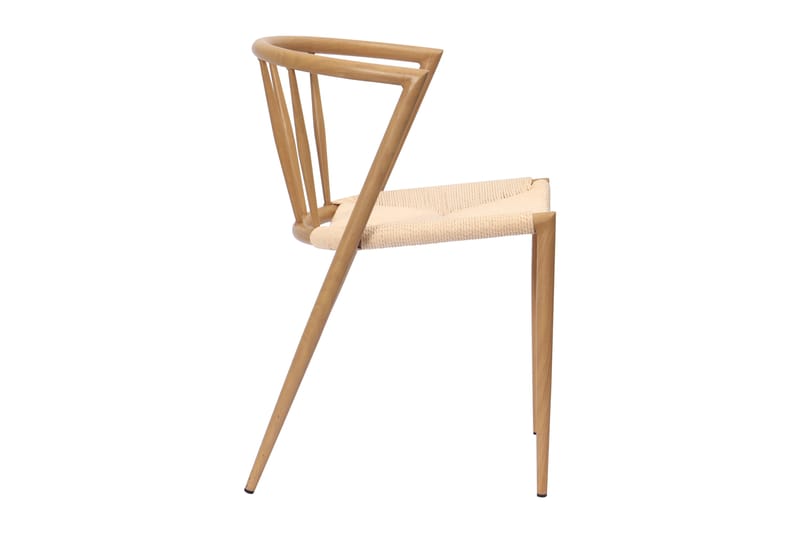 Ewald Matstol - Beige / Metallben Ek - Möbler - Matplats - Matstol & köksstol