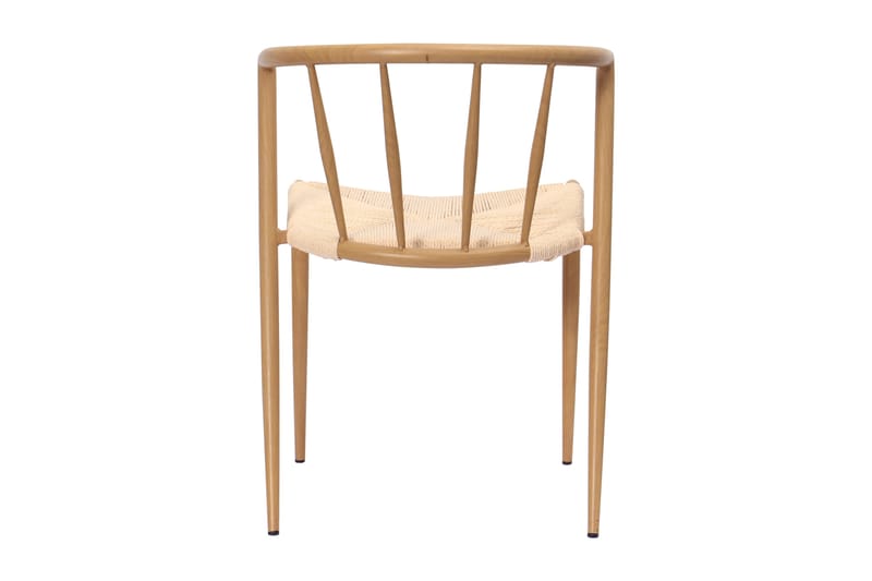 Ewald Matstol - Beige / Metallben Ek - Möbler - Matplats - Matstol & köksstol