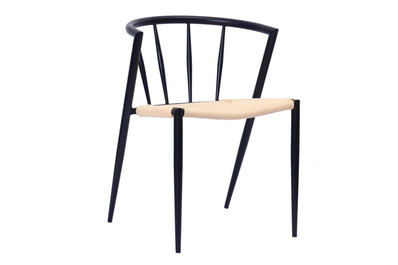 Ewald Matstol - Beige / Metallben Svart - Möbler - Matplats - Matstol & köksstol