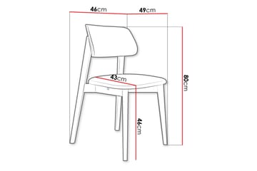 Ferrara Matstol - Beige/Svart - Möbler - Matplats - Matstol & köksstol