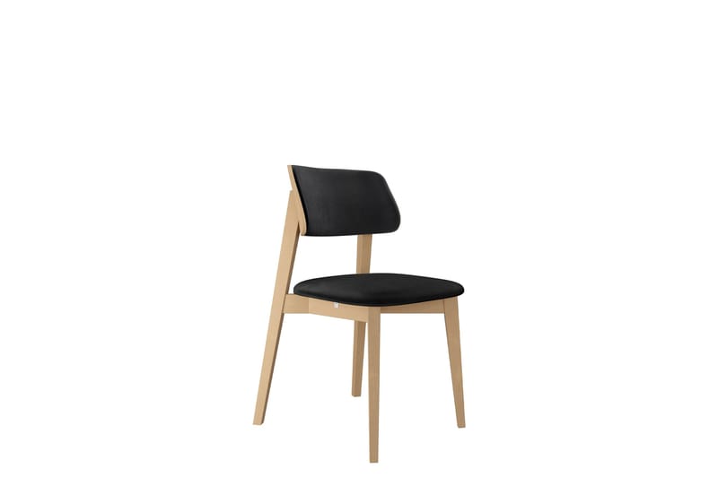 Ferrara Matstol i Sammet med Trästativ, Svart|Beige