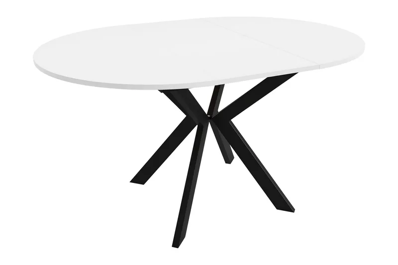 Ferrer Utdragbart Runt Matbord 100 cm med Mörkt Trä- och Metallutseende - Svart - Möbler - Matplats - Matbord & köksbord