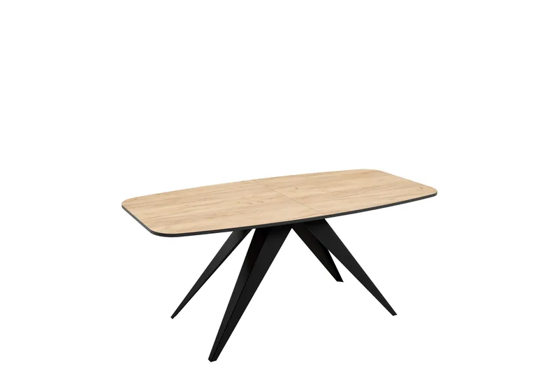 Ferro Matbord 198 cm, Svart/Beige